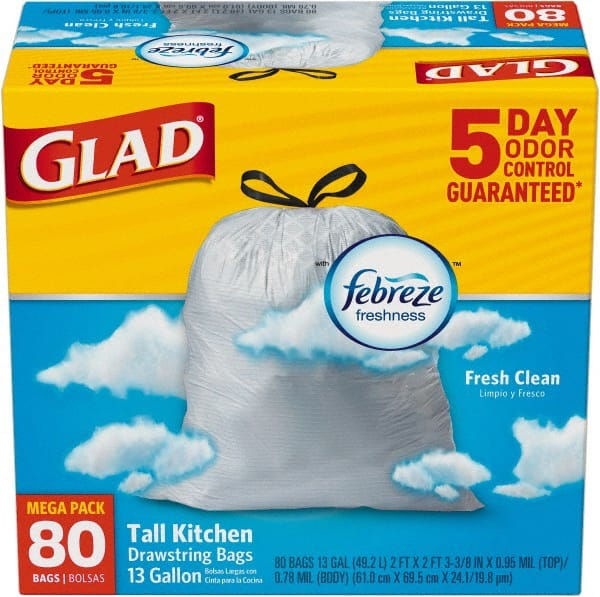 Glad - Pack of (80) 13 Gal 0.95 mil Household/Office Trash Bags - A1 Tooling