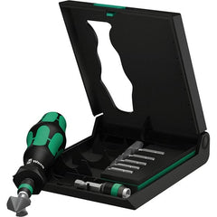 Wera - 8 Piece, 1/4 to 13/16" Head Diam, 0 to 90° Included Angle, Three Flute Countersink Set - A1 Tooling