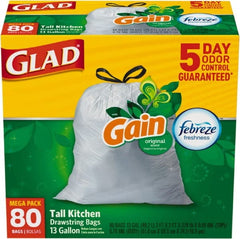 Glad - Pack of (3) 80-Count 13 Gal 0.95 mil Household/Office Trash Bags - A1 Tooling