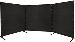 Steiner - 8' Wide x 8' High, Vinyl Laminated Polyester Portable Welding Screen - Black - A1 Tooling