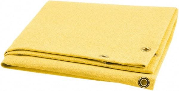 Steiner - 8' High x 6' Wide x 0.035" Thick Acrylic Coated Fiberglass Welding Blanket - Gold, Grommet - A1 Tooling