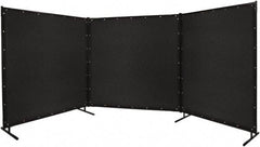 Steiner - 6' Wide x 6' High, Vinyl Laminated Polyester Portable Welding Screen - Black - A1 Tooling