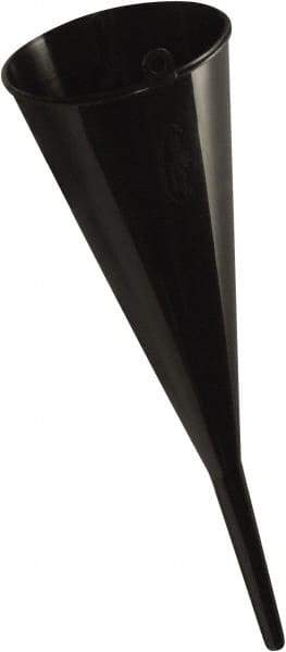 Funnel King - 1 Qt Capacity Polypropylene Funnel - 4-3/4" Mouth OD, 1/2" Tip OD, 18" Straight Spout, Black - A1 Tooling