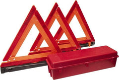 PRO-SAFE - 4 Piece, Highway Triangle Safety Kit - 3 Reflective Triangles, Case - A1 Tooling