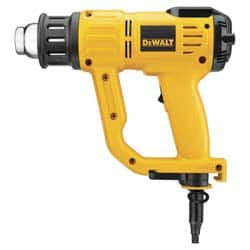 DeWALT - 115 to 1,100°F Heat Setting, 17.7 CFM Air Flow, Heat Gun - 120 Volts, 13 Amps, 1,550 Watts, 10' Cord Length - A1 Tooling