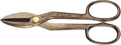 Ampco - 4-1/2" Length of Cut, Straight Pattern Tinner's Snip - 14" OAL, Nickel Aluminum Bronze Blade - A1 Tooling