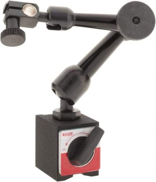 SPI - 72 Lb Magnetic Force, Indicator Positioner & Holder with Base - Articulated Arm, Rectangular Base, 1.38" Base Height, 1.42" Base Length, 1.18" Base Width - A1 Tooling