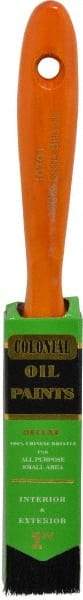 Premier Paint Roller - 1" Flat Hog Varnish Brush - 2-1/4" Bristle Length, 6-1/4" Wood Handle - A1 Tooling