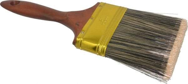 Premier Paint Roller - 4" Flat Synthetic Varnish Brush - 3-1/2" Bristle Length, 6" Wood Handle - A1 Tooling