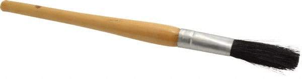 Premier Paint Roller - 1/4" Oval Hog Sash Brush - 1-3/4" Bristle Length, 5" Wood Handle - A1 Tooling