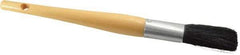 Premier Paint Roller - 1/2" Oval Hog Sash Brush - 2-1/4" Bristle Length, 6" Wood Handle - A1 Tooling