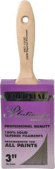 Premier Paint Roller - 3" Flat Synthetic Varnish Brush - 3-1/4" Bristle Length, 7-1/4" Wood Handle - A1 Tooling