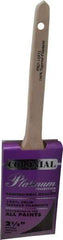 Premier Paint Roller - 2-1/2" Angled Synthetic Sash Brush - 3" Bristle Length, 9" Wood Rattail Handle - A1 Tooling