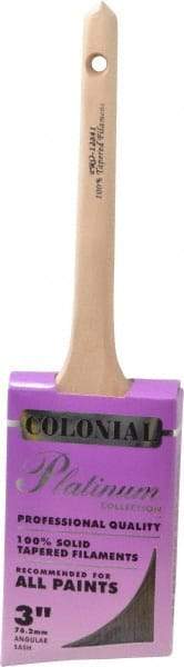 Premier Paint Roller - 3" Angled Synthetic Sash Brush - 3-1/4" Bristle Length, 9" Wood Rattail Handle - A1 Tooling