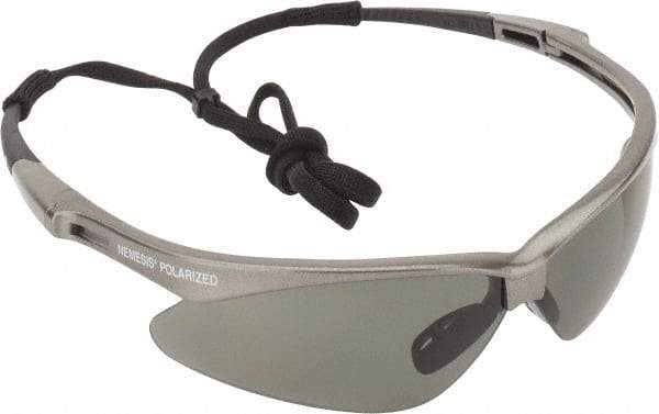 Jackson Safety - Smoke Lenses, Framed Polarized Glasses - Scratch Resistant, Gray Frame, Size Universal, Wrap Around - A1 Tooling