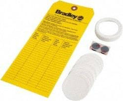 Bradley - Paper, Foam & Plastic Plumbed Wash Station Refill Kit - Yellow & White Matting, Includes Replacement Cap, Inspection Tag, (9) Foam Liners - A1 Tooling