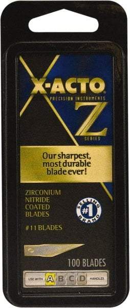 X-ACTO - 100 Piece ZrN-Coated Steel Hobby Blade - A1 Tooling