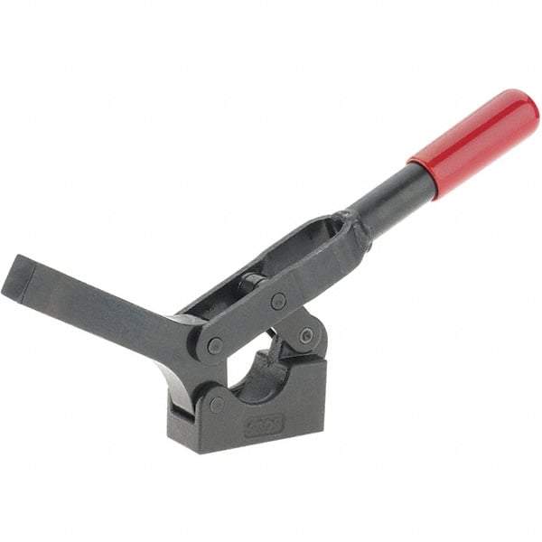 De-Sta-Co - 600 Lb Holding Capacity, Horizontal Handle, Manual Hold Down Toggle Clamp - 69° Handle Movement, 90° Bar Opening, Solid Bar, Solid Base, Oxide Finish, Forged Alloy Steel - A1 Tooling