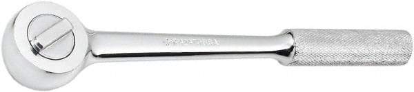 SK - 1/2" Drive Round Head Ratchet - Full Polish Chrome Finish, 15" OAL, 50 Gear Teeth, Full Polished Knurled Handle, Reversible Head - A1 Tooling