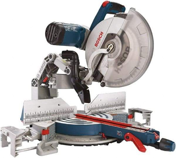 Bosch - 15 Amp, 3,800 RPM, 45° Right Double Bevel Sliding Miter Saw - 12" Blade Diam - A1 Tooling