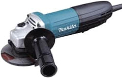 Makita - 4-1/2" Wheel Diam, 11,000 RPM, Corded Angle & Disc Grinder - 5/8-11 Spindle, 120 Volts, 6 Amps - A1 Tooling