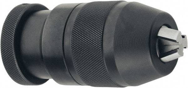 Accupro - JT1, 1/32 to 5/16" Capacity, Tapered Mount Steel Drill Chuck - Keyless, 37.01mm Sleeve Diam, 2-53/64" Open Length - Exact Industrial Supply