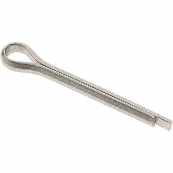 Value Collection - 3/16" Diam x 1-1/2" Long Extended Prong Cotter Pin - Grade 18-8, Uncoated, Stainless Steel - A1 Tooling