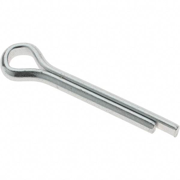 Value Collection - 1/4" Diam x 1-1/2" Long Extended Prong Cotter Pin - Grade 2, Zinc-Plated, Steel - A1 Tooling