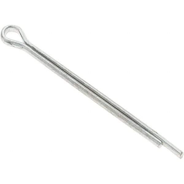 Value Collection - 1/8" Diam x 2" Long Extended Prong Cotter Pin - Grade 2, Zinc-Plated, Steel - A1 Tooling