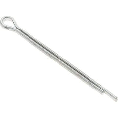 Value Collection - 1/8" Diam x 2" Long Extended Prong Cotter Pin - Grade 2, Zinc-Plated, Steel - A1 Tooling