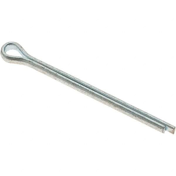 Value Collection - 1/8" Diam x 1-3/4" Long Extended Prong Cotter Pin - Grade 2, Zinc-Plated, Steel - A1 Tooling