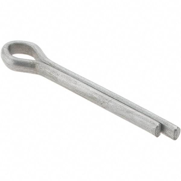 Value Collection - 1/8" Diam x 1" Long Extended Prong Cotter Pin - Grade 2, Zinc-Plated, Steel - A1 Tooling