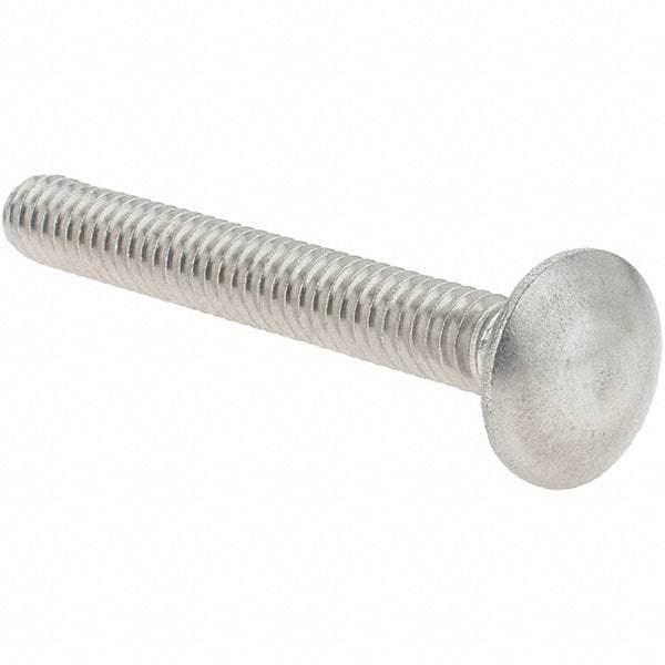 Value Collection - 1/4-20 UNC 2" Length Under Head, Standard Square Neck, Carriage Bolt - 18-8 Stainless Steel, Uncoated - A1 Tooling