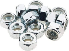 Value Collection - M10x1.50 Metric Coarse Class 8 Hex Lock Nut with Nylon Insert - 10mm High, Zinc-Plated Finish - A1 Tooling