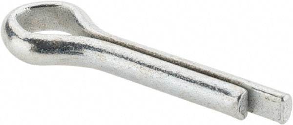 Value Collection - 1/4" Diam x 1" Long Extended Prong Cotter Pin - Grade 2, Zinc-Plated, Steel - A1 Tooling