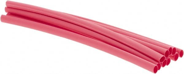 Value Collection - 6" Long Heat Shrink Electrical Tubing - Red - A1 Tooling