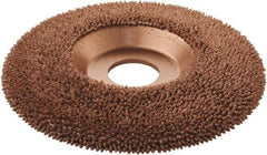 KUTZALL - 4-1/2" Wheel Diam, 7/8" Arbor Hole, Depressed Center Wheel - Very Coarse Grade, Tungsten Carbide, 15,000 Max RPM - A1 Tooling