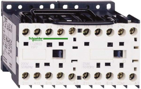 Schneider Electric - 3 Pole, 120 Coil VAC at 50/60 Hz, 16 Amp at 690 VAC, 20 Amp at 440 VAC and 9 Amp at 440 VAC, Reversible IEC Contactor - BS 5424, CSA, IEC 60947, NF C 63-110, RoHS Compliant, UL Listed, VDE 0660 - A1 Tooling