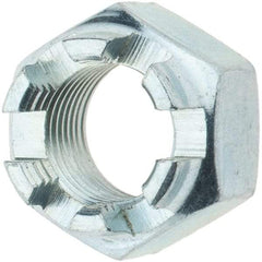 Value Collection - 1/2-20 UNF Grade 5 Steel Castle Locknut - Zinc-Plated Finish - A1 Tooling