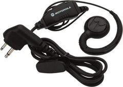 Motorola - Lightweight Swivel, In-Line & Push to Talk Microphone Earpiece with Microphone - Black, Use with Motorola CLS/RM/RDX/DTR/DLR Radios - A1 Tooling