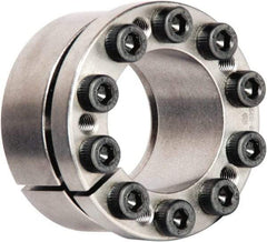 Climax Metal Products - M5 Thread, 1-1/8" Bore Diam, 1-7/8" OD, Shaft Locking Device - 9 Screws, 7,916 Lb Axial Load, 2" OAW, 0.669" Thrust Ring Width, 4,453 Ft/Lb Max Torque - A1 Tooling