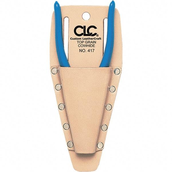 CLC - Pliers Holster with 1 Pocket - Leather, Natural (Color), 3" Wide x 6" High x 1" Deep - A1 Tooling