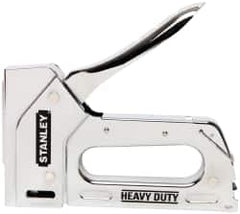 Stanley - Manual Staple Gun - 1/4, 5/16, 3/8, 1/2, 9/16" Staples, Chrome, Chrome Plated Steel - A1 Tooling