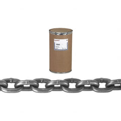 Campbell - 3/4" Welded Alloy Chain - 35,300 Lb Capacity, Grade 100, 100' Long, Bright Finish - A1 Tooling