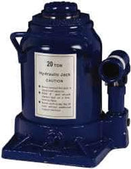 Value Collection - 20 Ton Capacity Side Pump Bottle Jack - 7-1/2" to 11-1/4" High, 3-1/8" Piston Stroke, 1-5/8" Screw Length, 1-1/2" Screw Diam, 2.2" Plunger Diam, 6-1/4" Long x 5-7/8" Wide Base - A1 Tooling