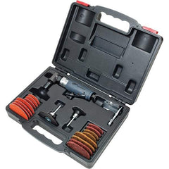 Ingersoll-Rand - 1/4" Collet, Angle Handle, Air Angle Die Grinder - 20,000 RPM, Rear Exhaust, 6 CFM, 0.33 hp - A1 Tooling