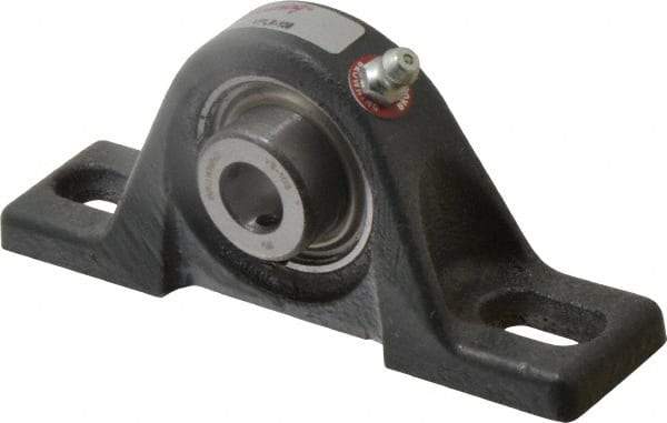 Browning - 1/2" ID, 4-7/8" OAL x 2-3/32" OAH Pillow Block - 1,444 Lb Static Cap, 2,611 Lb Dyn Cap, 3-5/8" Btw Mnt Hole Ctrs, 1-1/16" Base-to-Ctr Ht, Cast Iron - A1 Tooling