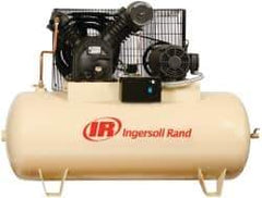 Ingersoll-Rand - 10 hp, 120 Gal Stationary Electric Horizontal Screw Air Compressor - Three Phase, 175 Max psi, 35 CFM, 460 Volt - A1 Tooling