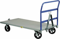 Little Giant - 2,000 Lb Capacity Steel Caster Steer Trailer - Steel Deck, 30" OAW, 60" Platform Length x 15-1/2" Platform Height, Mold On Rubber Casters - A1 Tooling