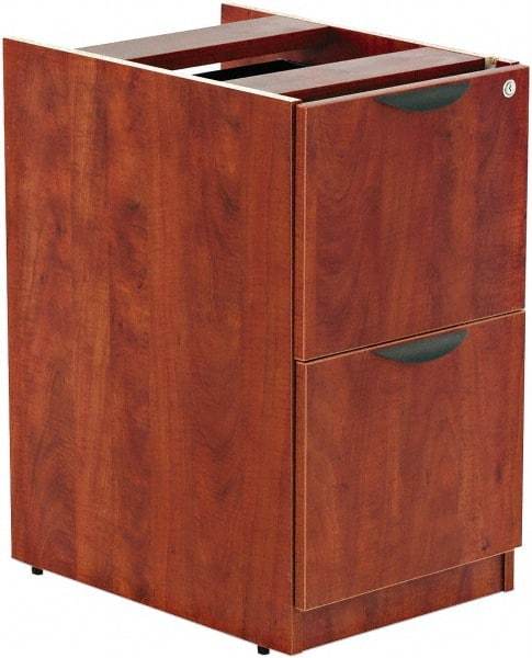 ALERA - 15-5/8" Wide x 28-1/2" High x 28-1/2" Deep, 2 Drawer Full Pedestal - Woodgrain Laminate, Medium Cherry - A1 Tooling